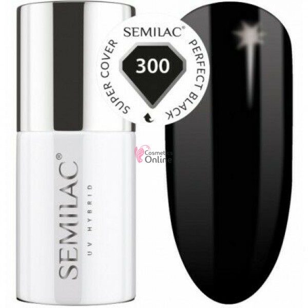 Oja UV Semilac 300 negru intens Perfect Black 7 ml